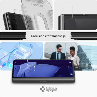 TEMPERED GLASS Spigen &quot;EZ FIT&quot; + HINGE FILM GALAXY WITH FOLD 4
