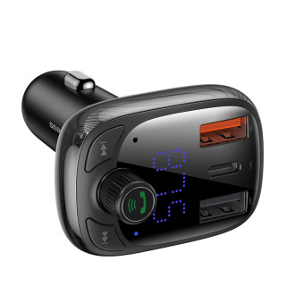 Bluetooth vysílač / nabíječka do auta Baseus S-13 (Overseas Edition) - černá