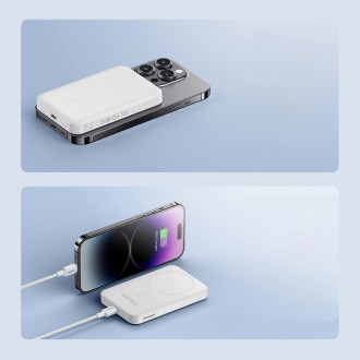 Baseus mini power banka 5000mAh 20W + USB-C kabel (20V/3A) - bílá