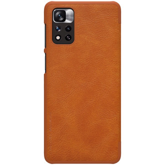 Nillkin Qin Case Cover for Xiaomi Redmi Note 11 Pro+ (Čína) / Redmi Note 11 Pro (Čína) / Mi11i HyperCharge Camera Protector Holster Cover Flip Case Br