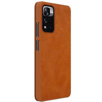Nillkin Qin Case Cover for Xiaomi Redmi Note 11 Pro+ (Čína) / Redmi Note 11 Pro (Čína) / Mi11i HyperCharge Camera Protector Holster Cover Flip Case Br