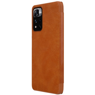 Nillkin Qin Case Cover for Xiaomi Redmi Note 11 Pro+ (Čína) / Redmi Note 11 Pro (Čína) / Mi11i HyperCharge Camera Protector Holster Cover Flip Case Br