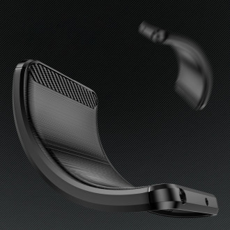 Karbonové pouzdro pro Xiaomi Poco X5 5G / Redmi Note 12 5G flexibilní silikonový karbonový kryt černý