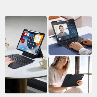 Dux Ducis DK Series Bluetooth klávesnice pouzdro pro Apple iPad Pro 12.9 (2020/2021/2022) – černé