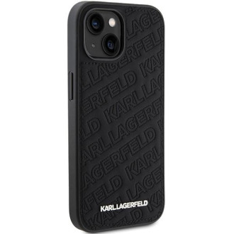 Pouzdro Karl Lagerfeld Quilted K Pattern pro iPhone 15 Plus / 14 Plus - černé