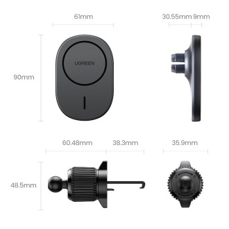Ugreen CD345 magnetický držák do auta na ventilaci - černý