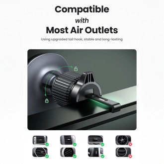 Ugreen CD345 magnetický držák do auta na ventilaci - černý