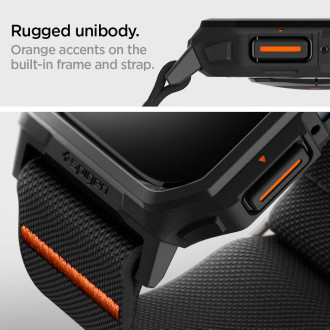 Pouzdro Spigen Lite Fit Pro s páskem pro Apple Watch 4 / 5 / 6 / 7 / 8 / 9 / SE (44 / 45 mm) - matná černá