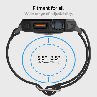 Pouzdro Spigen Lite Fit Pro s páskem pro Apple Watch 4 / 5 / 6 / 7 / 8 / 9 / SE (44 / 45 mm) - matná černá