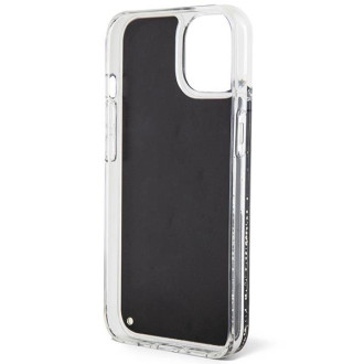 Pouzdro Guess Liquid Glitter Marble pro iPhone 14 - černé