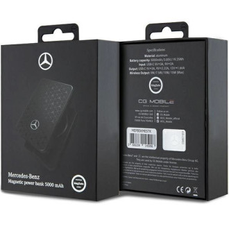 Powerbanka Mercedes Stars Pattern MagSafe 15W 5000mAh - černá