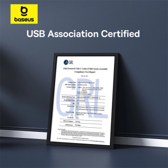 Baseus CB000068 USB-C - USB-C kabel 240W PD 8K 60Hz 1m - černý