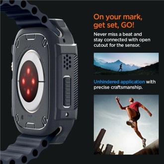 Pouzdro Spigen Rugged Armor pro Apple Watch Ultra 1 / 2 (49 mm) - tmavě šedé