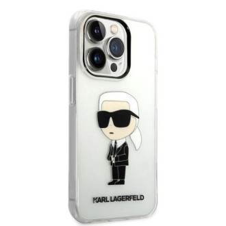 Karl Lagerfeld Ikonik Karl pouzdro pro iPhone 14 Pro - průhledné