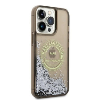Pouzdro Karl Lagerfeld Liquid Glitter RSG pro iPhone 14 Pro Max - černé