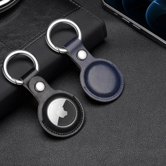 Dux Ducis 4pcs set Silicone flexible cover keychain loop case for Apple AirTag (Black / Green / Pink / Blue)