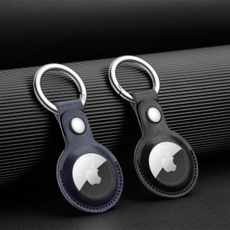 Dux Ducis 4pcs set Silicone flexible cover keychain loop case for Apple AirTag (Black / Green / Pink / Blue)