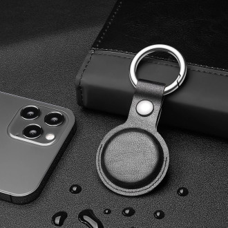 Dux Ducis 4pcs set Silicone flexible cover keychain loop case for Apple AirTag (Black / Green / Pink / Blue)