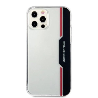 AMG Electroplate Vertikální pouzdro pro iPhone 12 / iPhone 12 Pro - průhledné