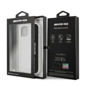 AMG Electroplate Vertikální pouzdro pro iPhone 12 / iPhone 12 Pro - průhledné