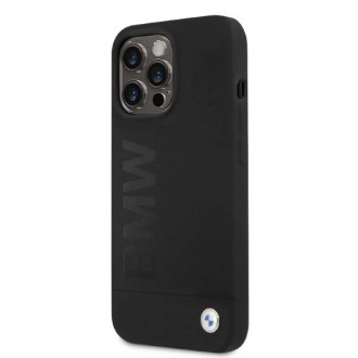 BMW silikonové pouzdro Signature Logo MagSafe pro iPhone 13 Pro / iPhone 13 - černé