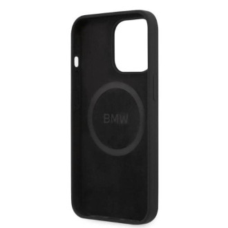 BMW silikonové pouzdro Signature Logo MagSafe pro iPhone 13 Pro / iPhone 13 - černé