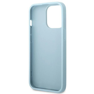 Guess Saffiano 4G pouzdro s malým kovovým logem pro iPhone 13 Pro / 13 - modré