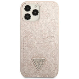 Pouzdro Guess 4G Triangle Logo Cardslot pro iPhone 13 Pro Max - růžové