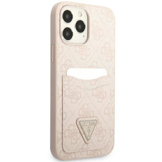 Pouzdro Guess 4G Triangle Logo Cardslot pro iPhone 13 Pro Max - růžové