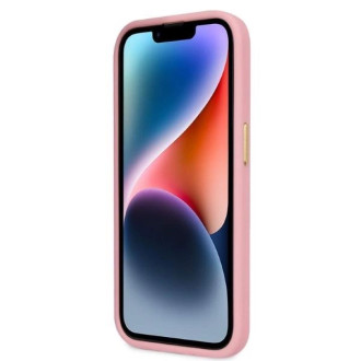 Pouzdro Guess Croco Collection pro iPhone 14 Pro - růžové