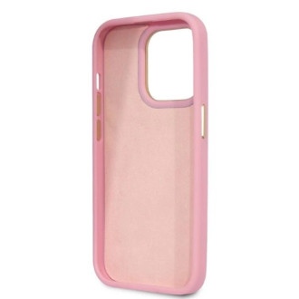 Pouzdro Guess Croco Collection pro iPhone 14 Pro - růžové