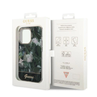 Pouzdro Guess Jungle Collection pro iPhone 14 Pro Max - zelené