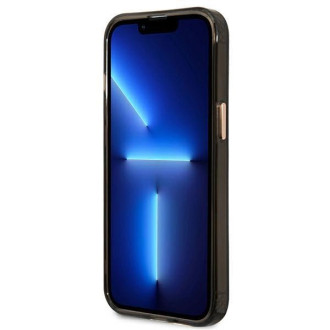 Guess Gold Outline Translucent MagSafe Case pro iPhone 13 Pro / iPhone 13 – černý