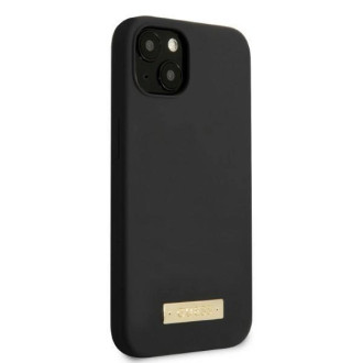 Pouzdro Guess Silicone Logo Plate MagSafe pro iPhone 13 mini - černé