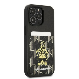 Karl Lagerfeld Karlimals Cardslot pouzdro pro iPhone 13 Pro / iPhone 13 - černé