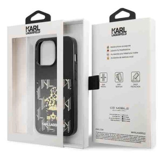 Karl Lagerfeld Karlimals Cardslot pouzdro pro iPhone 13 Pro / iPhone 13 - černé
