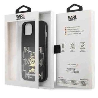 Karl Lagerfeld Karlimals Cardslot pouzdro pro iPhone 13 - černé