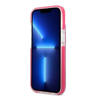 Pouzdro Karl Lagerfeld Choupette Head pro iPhone 13 - fuchsiové