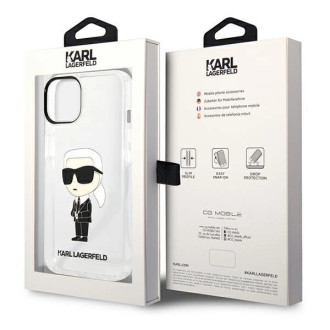 Karl Lagerfeld Ikonik Karl pouzdro pro iPhone 14 Plus - průhledné