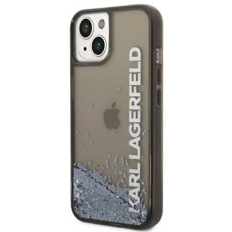 Pouzdro Karl Lagerfeld Liquid Glitter Elong pro iPhone 14 Plus - černé