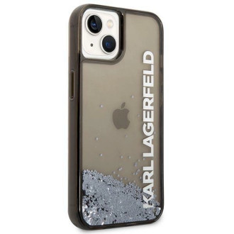Pouzdro Karl Lagerfeld Liquid Glitter Elong pro iPhone 14 Plus - černé