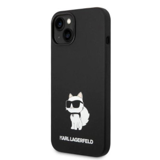 Karl Lagerfeld silikonové pouzdro Choupette pro iPhone 14 Plus - černé