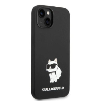 Karl Lagerfeld silikonové pouzdro Choupette pro iPhone 14 Plus - černé