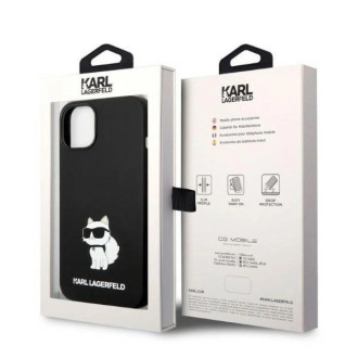 Karl Lagerfeld silikonové pouzdro Choupette pro iPhone 14 Plus - černé