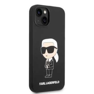 Karl Lagerfeld silikonový obal Ikonik pro iPhone 14 Plus - černý