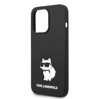 Karl Lagerfeld silikonové pouzdro Choupette pro iPhone 14 Pro Max - černé
