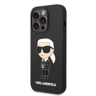 Karl Lagerfeld silikonový obal Ikonik pro iPhone 14 Pro Max - černý