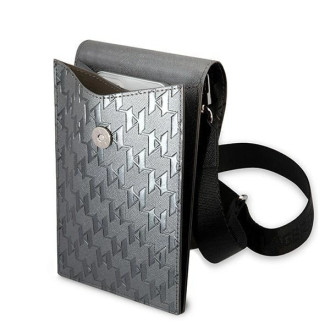 Karl Lagerfeld Ikonik Karl Monogram Patch bag - stříbrná