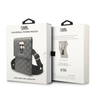 Karl Lagerfeld Ikonik Karl Monogram Patch bag - stříbrná