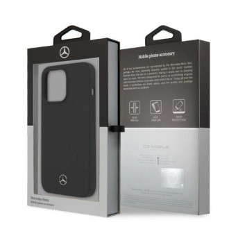Pouzdro Mercedes Silicone Line MagSafe pro iPhone 13 Pro / iPhone 13 - černé